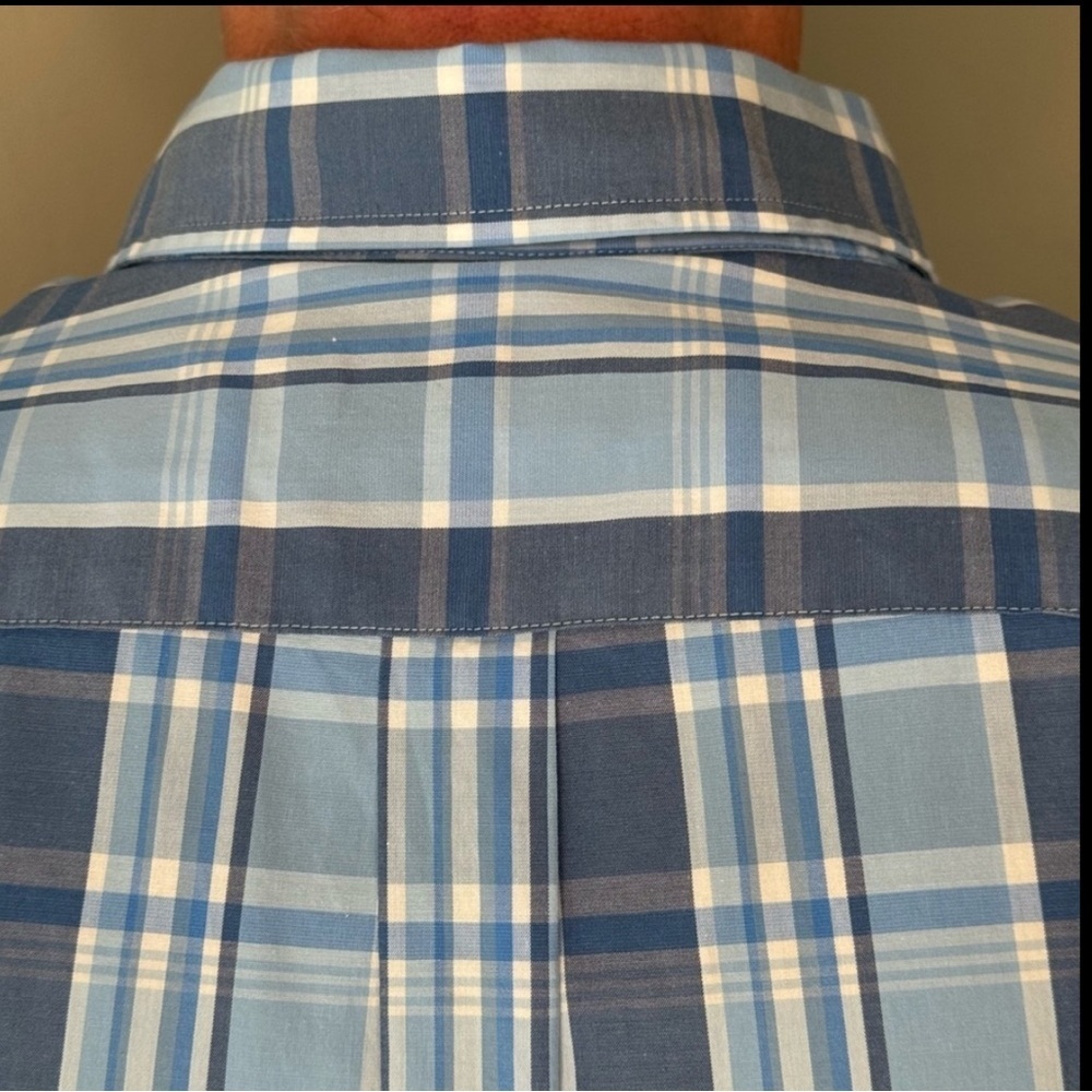 VINEYARD VINES Blue Plaid Classic Fit Tucker Shirt Casual Button Down Sz Large - Picture 8 of 13